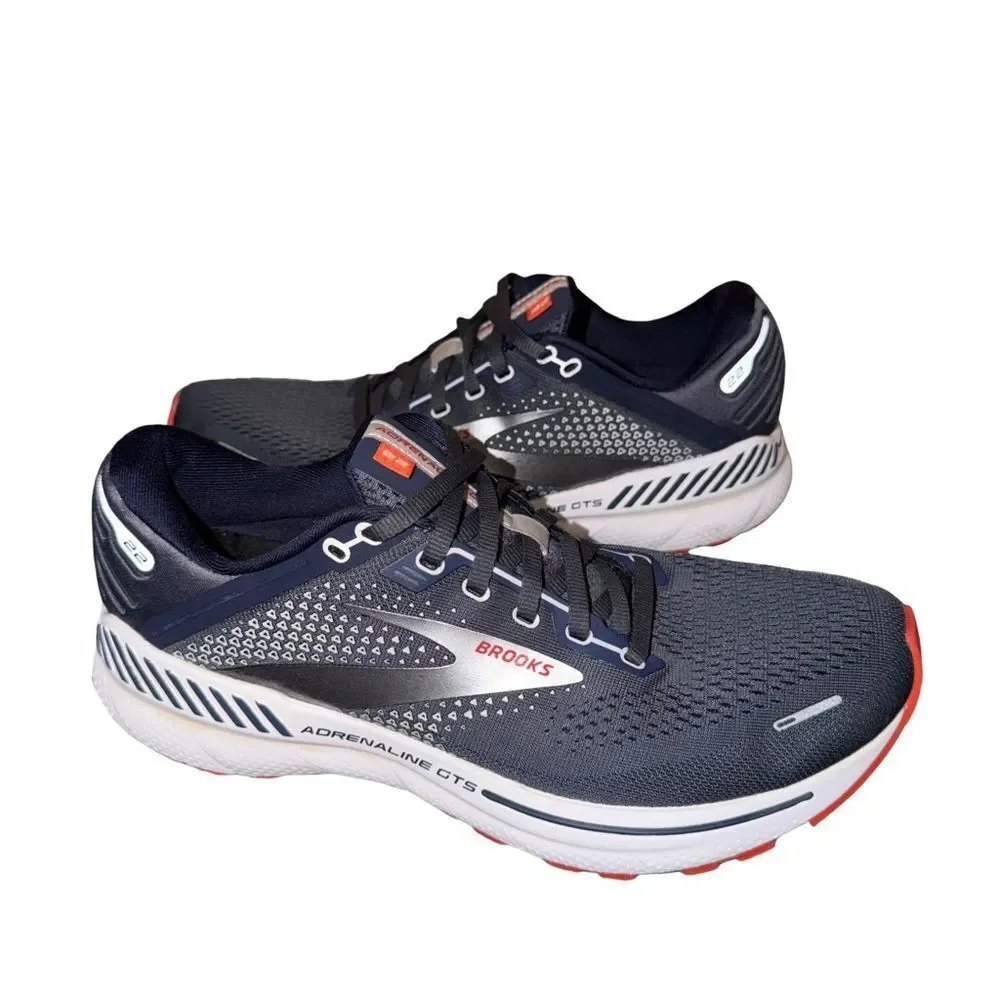 Brooks Adrenaline GTS 22 Navy and White Running Shoes size 8.5